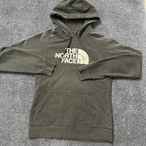 The North Face Hoodie Womens Medium Green Pullover Fleece Logo Sweatshirt